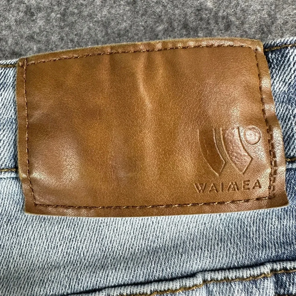 Waimea Mens‎ Size 30 Stacked Fit Ripped Distressed Denim Jeans Light Wash